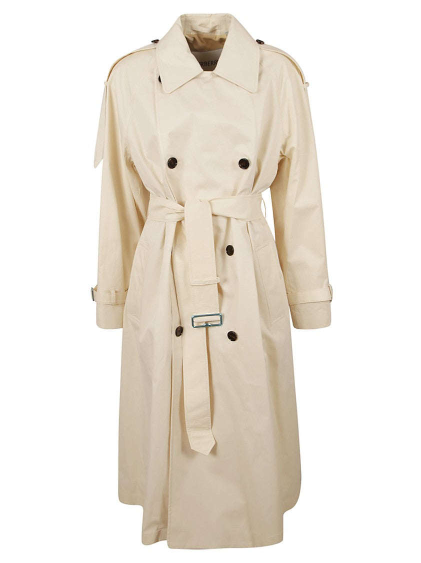 Double-Breasted Cotton Trench Coat