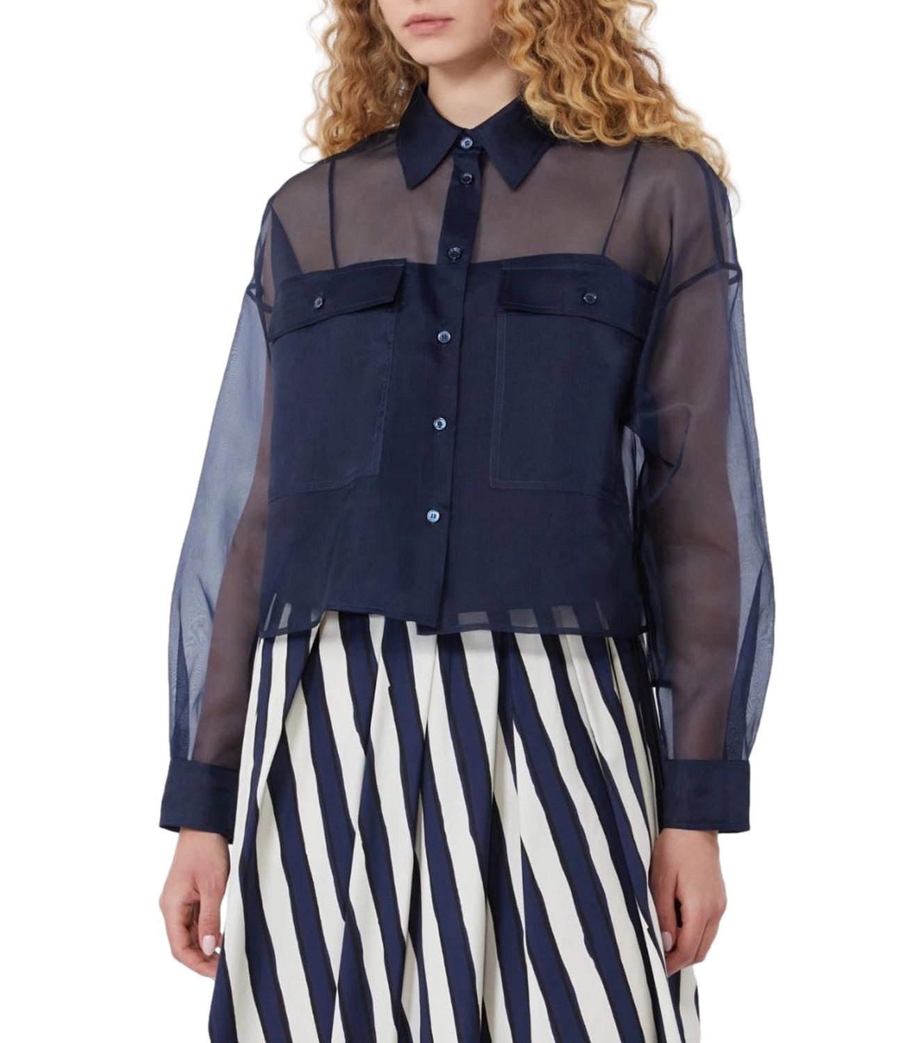 Blue Wkdcolomba Silk Blend Shirt