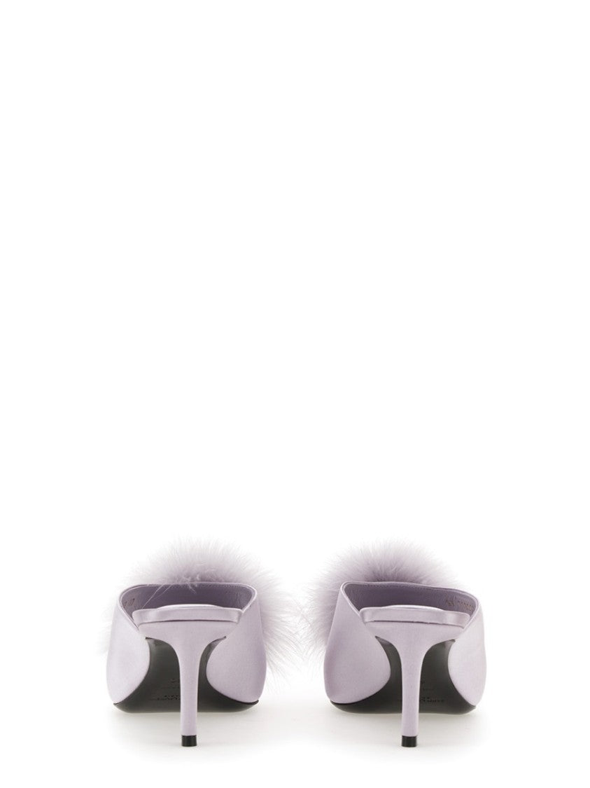 Mule Mae In Satin Crepe