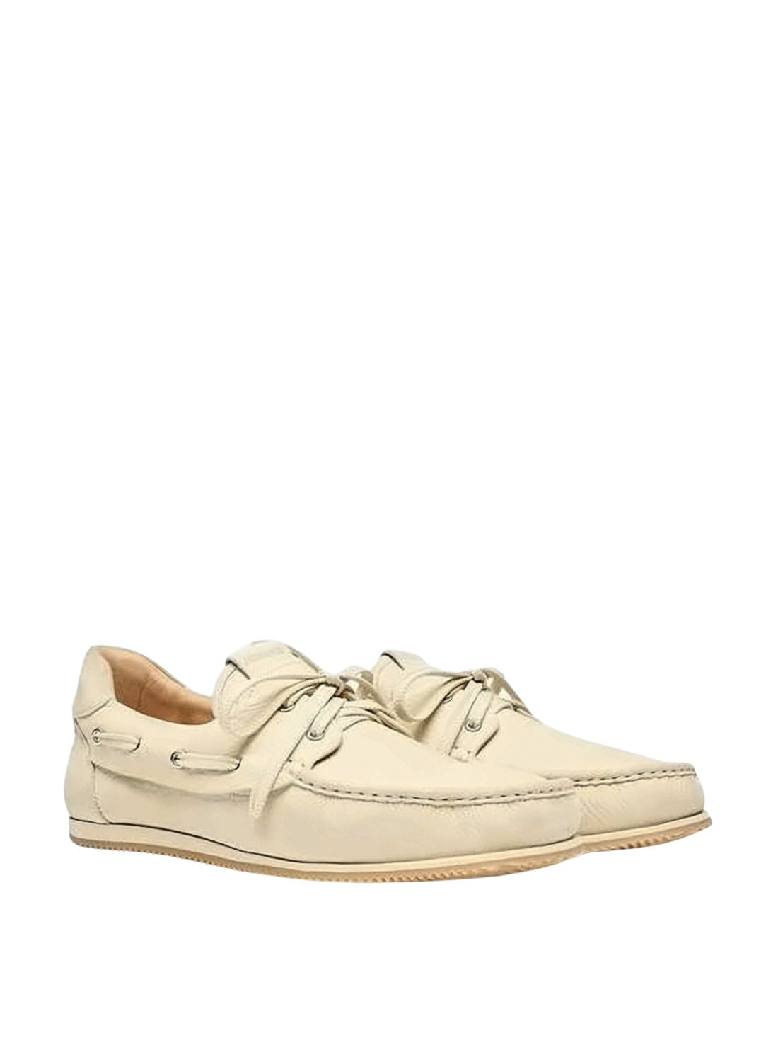 Minimalist Leather Loafers with Lace-Up Detail