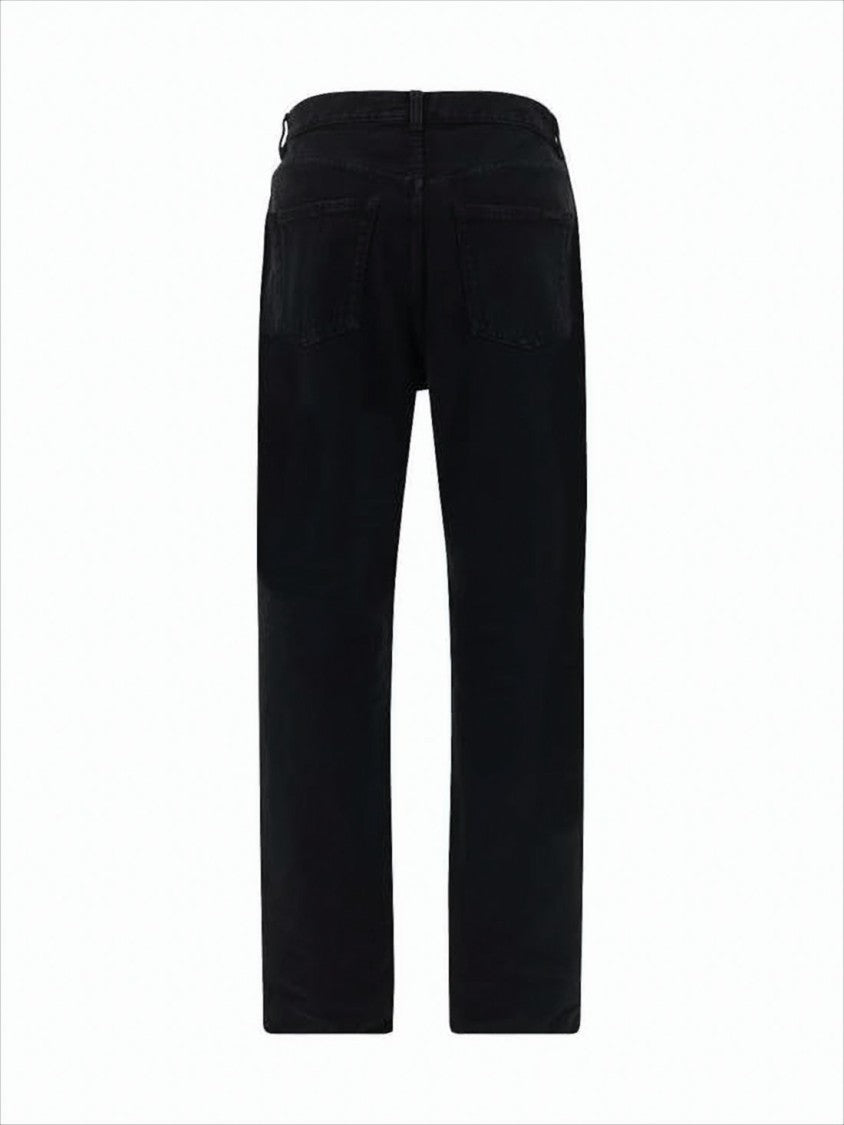 Straight-Leg Denim Pants with Classic Five-Pocket Design