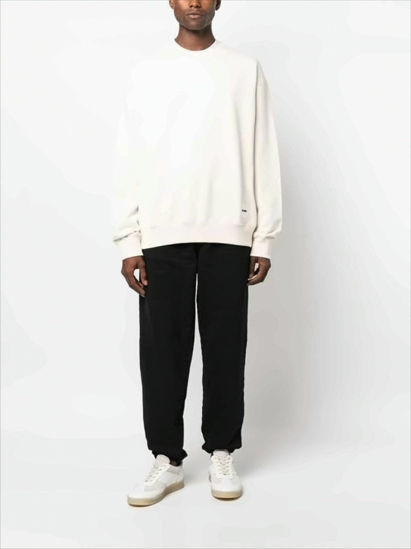 Long-Sleeve Crewneck Sweatshirt with Ribbed Detailing