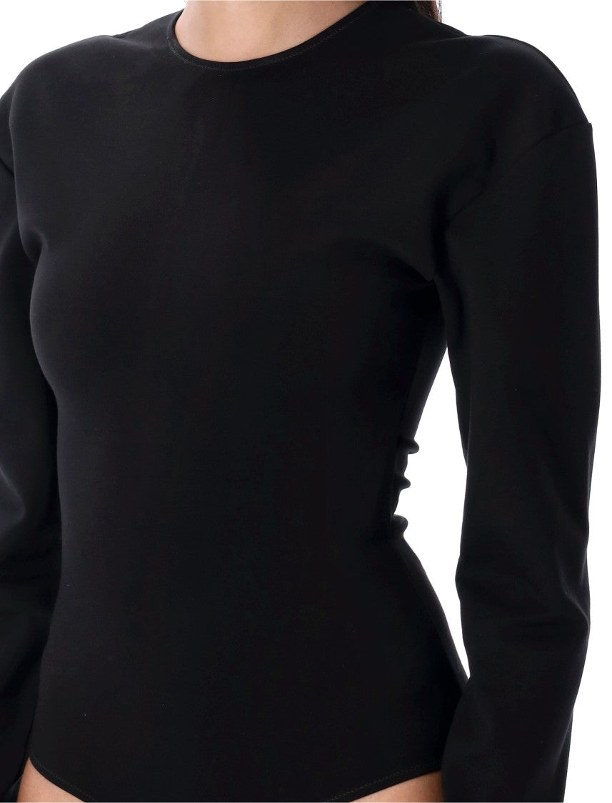 Long-Sleeved Fitted Bodysuit With Discreet Closure