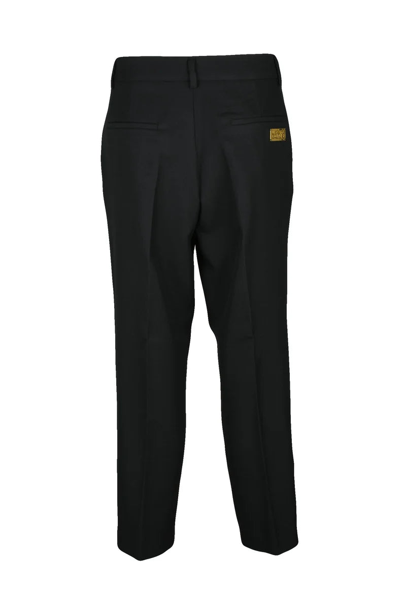 Tailored Black Trousers with Classic Waistband