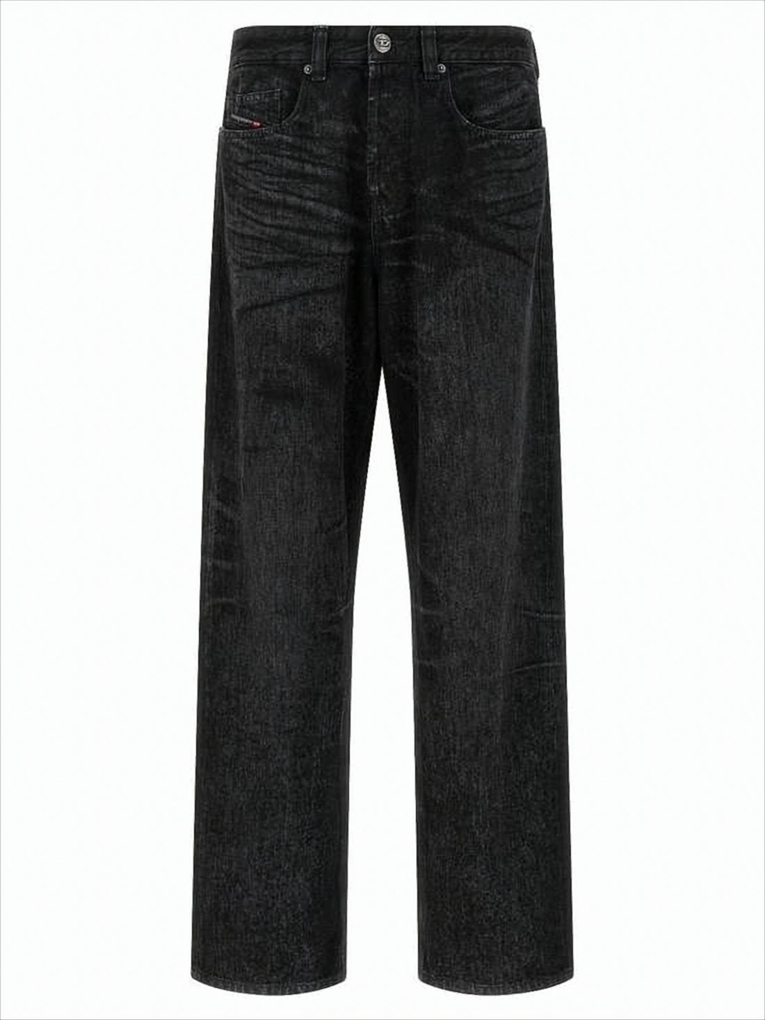 Relaxed Fit Black Denim Pants