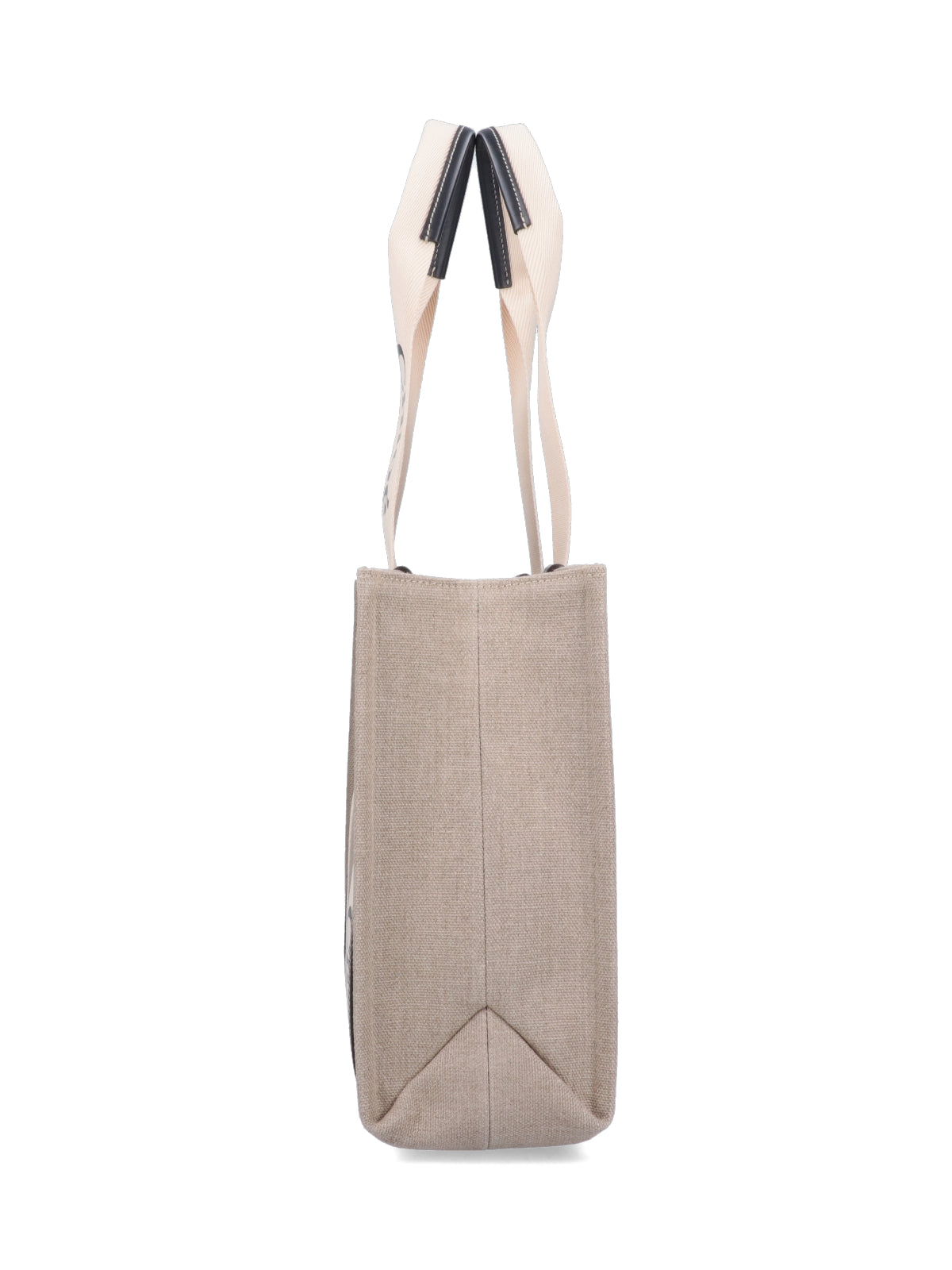 "Woody" Tote Bag, In Beige Linen