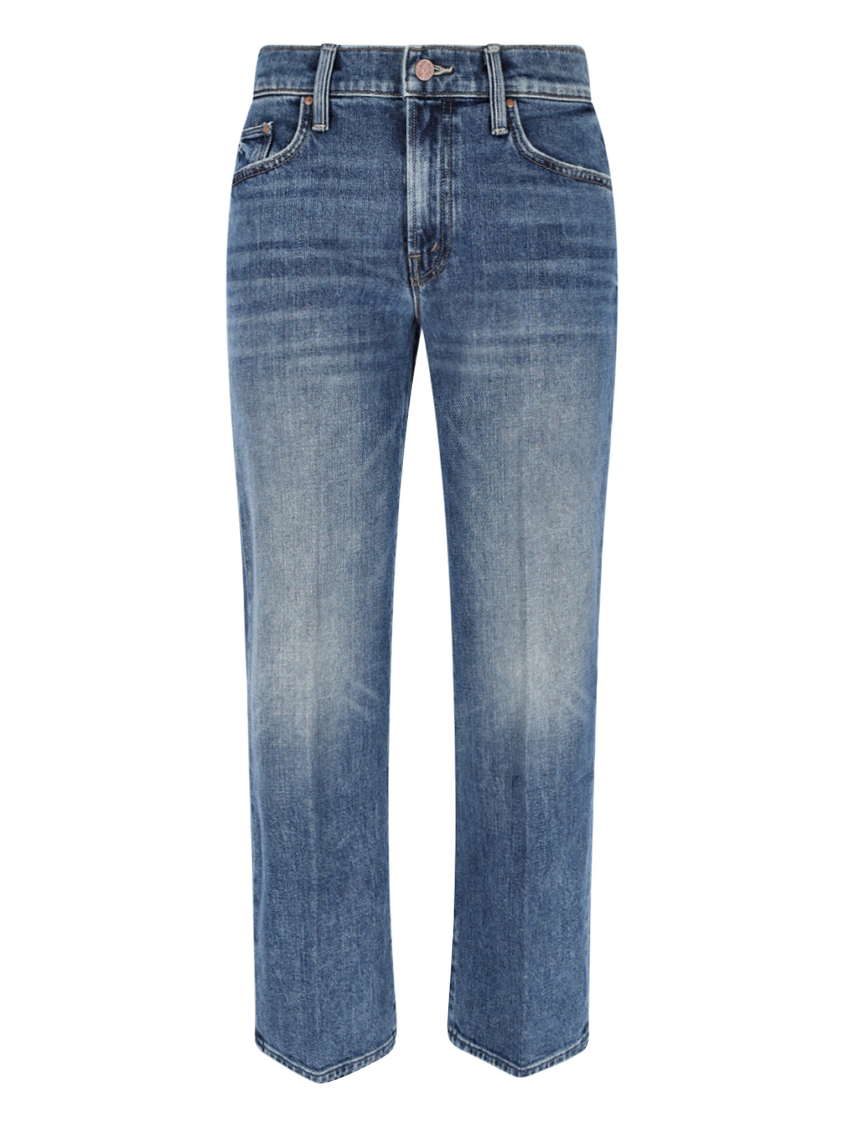 Straight Jeans In Stretch Cotton Denim