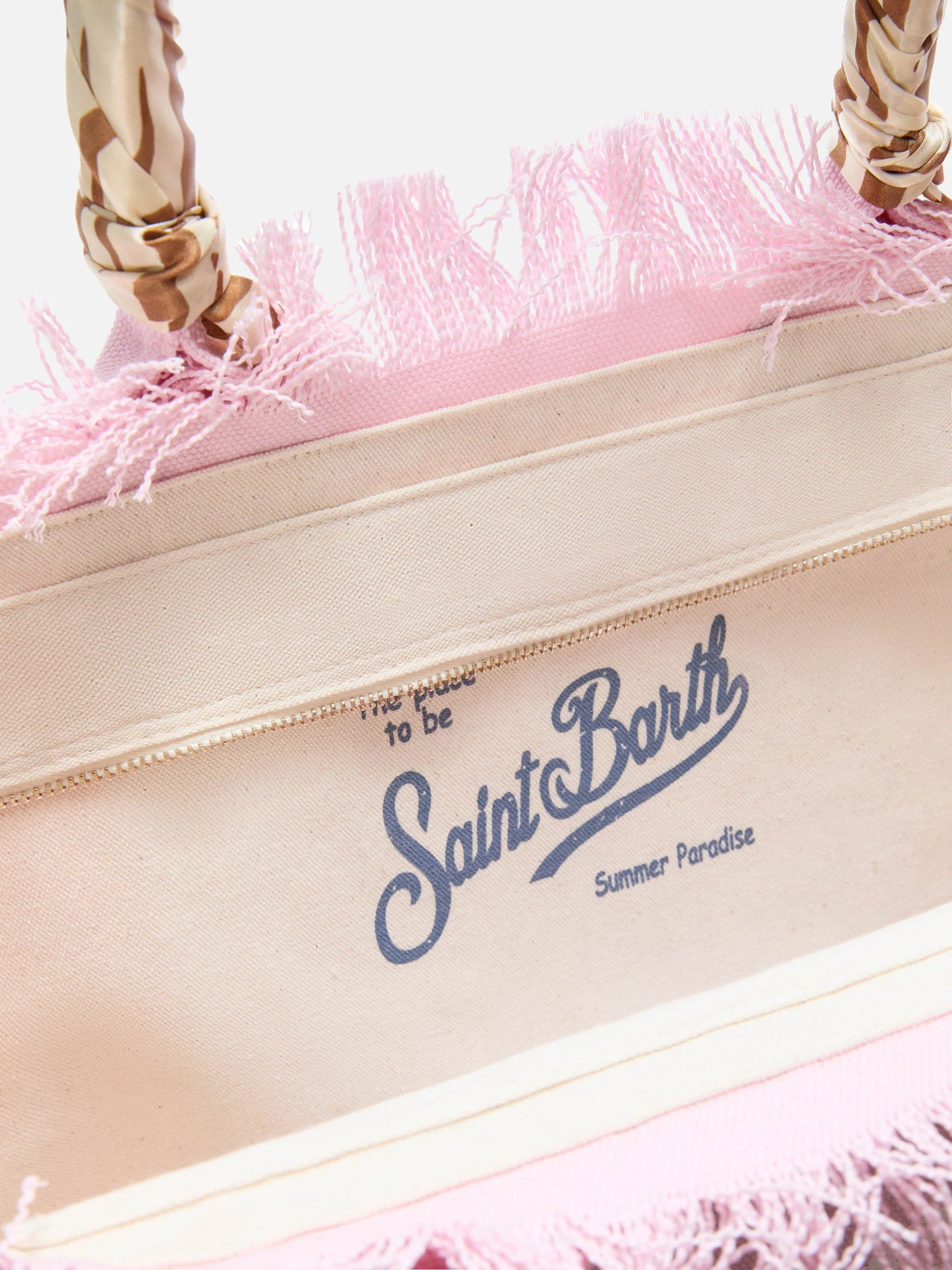 Spacious Tote Bag with Frayed Edges