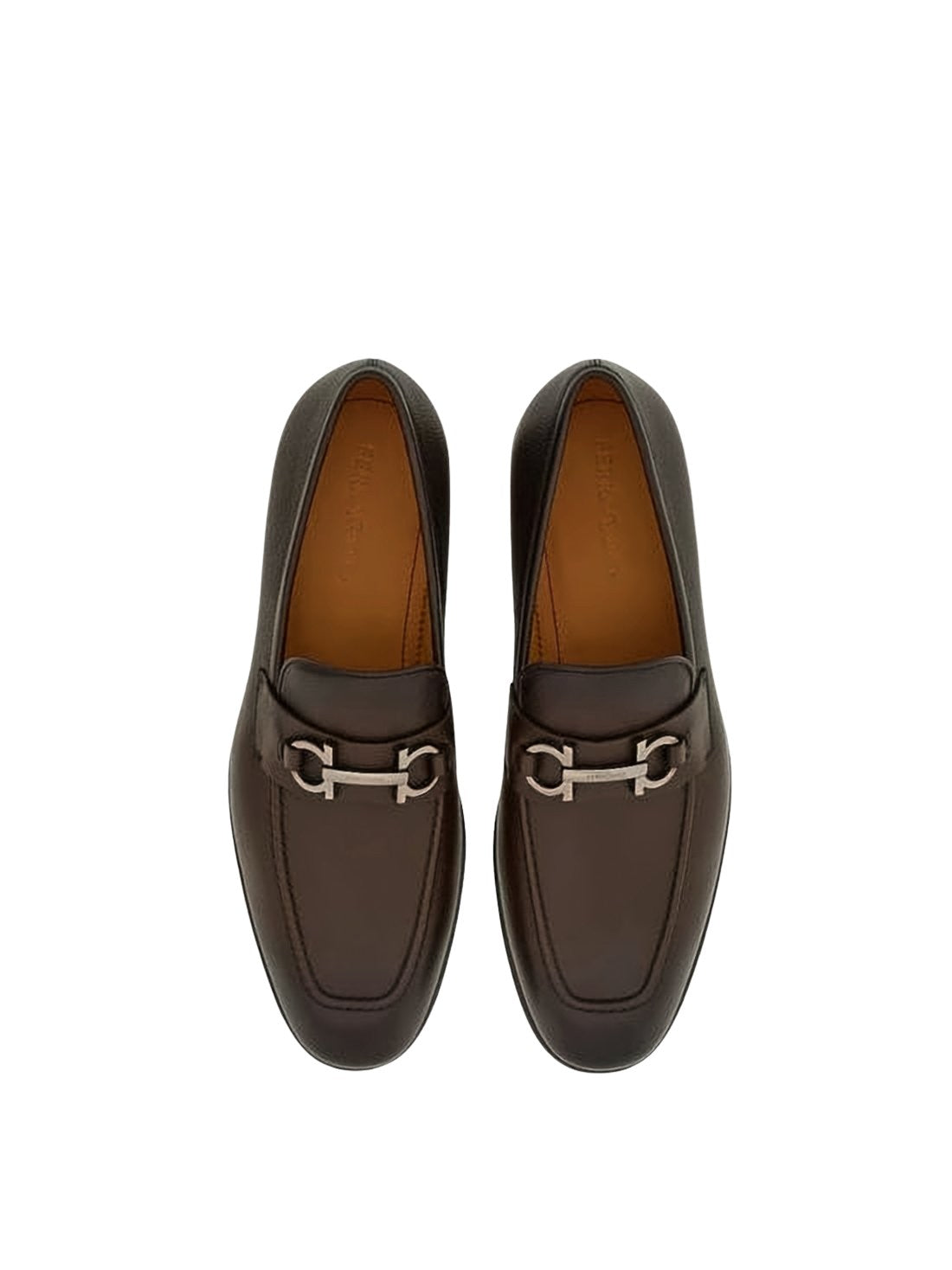 Brown Leather Loafers with Polished Finish