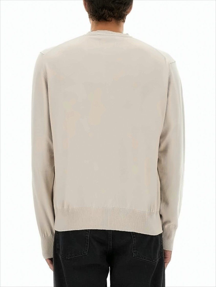Lightweight Crew Neck Sweater with Ribbed Details