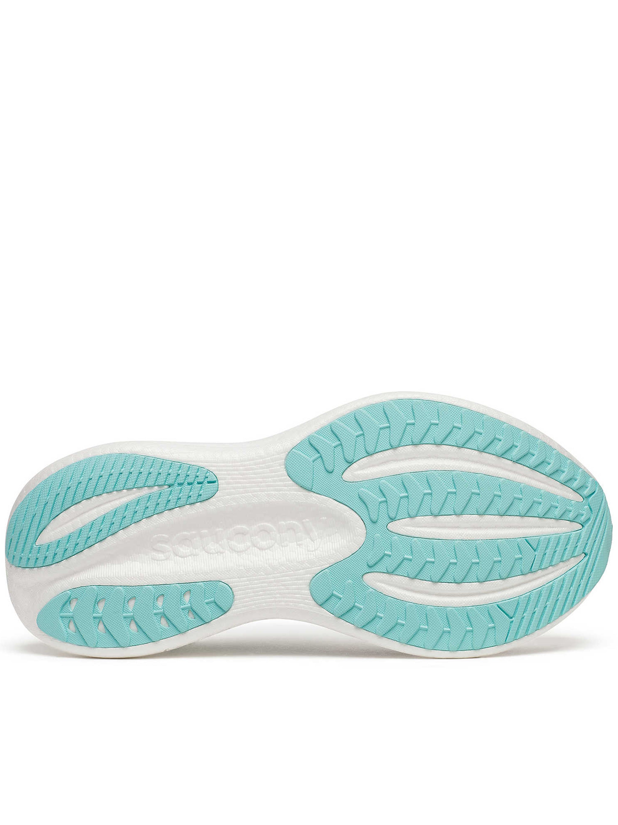 Dynamic White and Mint Running Sneakers