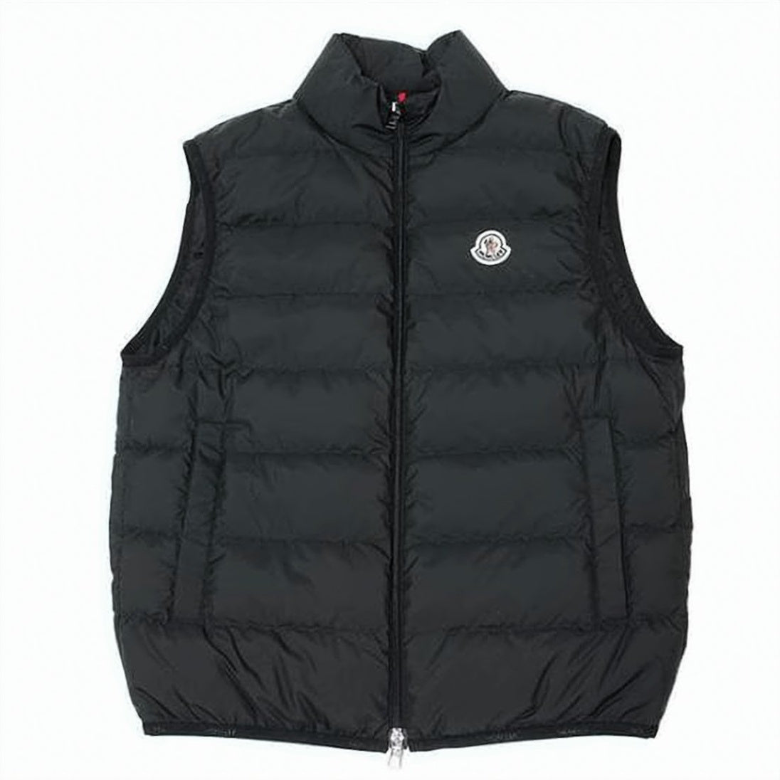 Quilted Sleeveless Down Vest with High Collar