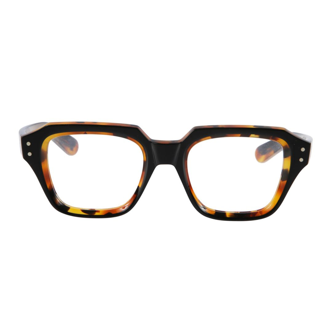 Smoke Oversized Square Tortoiseshell Frame Eyeglasses
