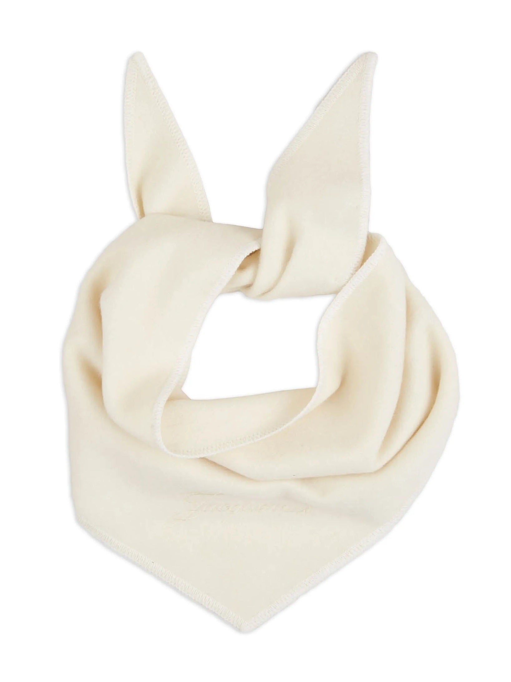 Triangular White Cashmere Scarf