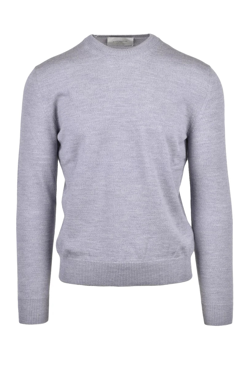 Wool Crew Neck Sweater - Grey