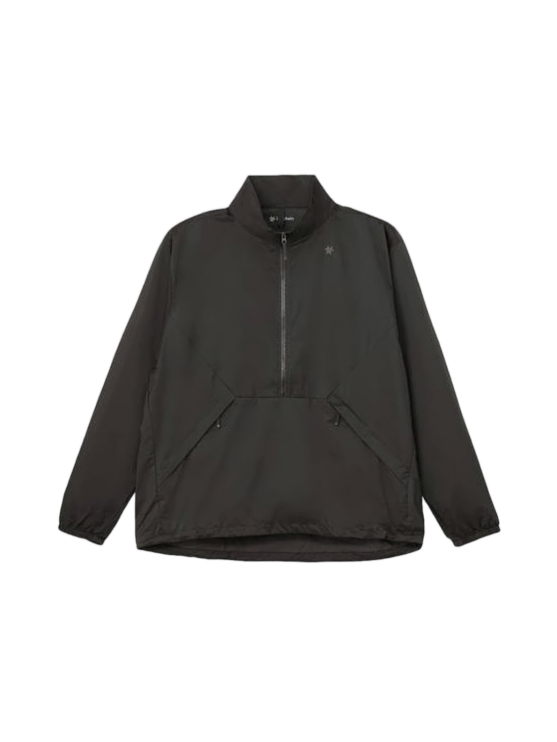 Lightweight Half-Zip Jacket With High Collar And Kangaroo Pocket
