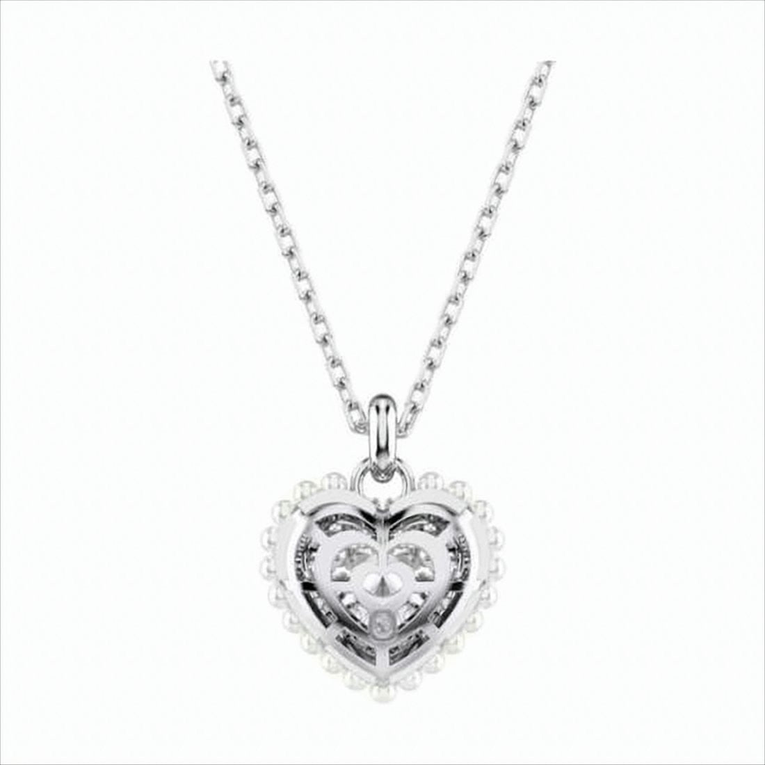 Heart-Shaped Pendant Necklace with Polished Metal