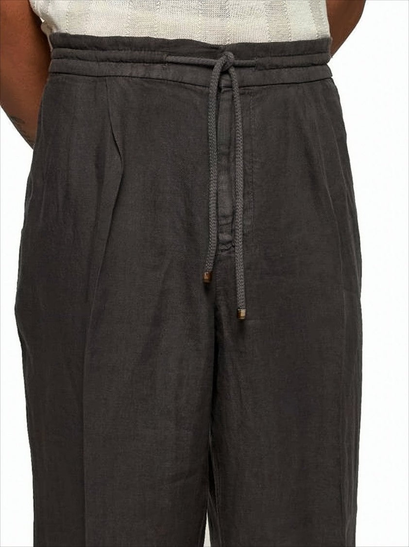 Relaxed Fit Linen Jogger Pants