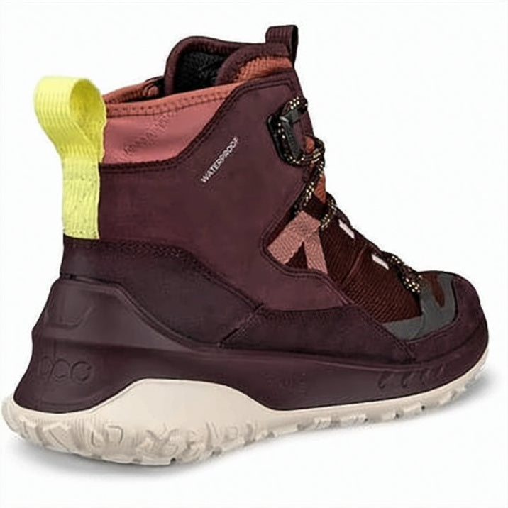 Waterproof High-Top Sneakers in Deep Burgundy