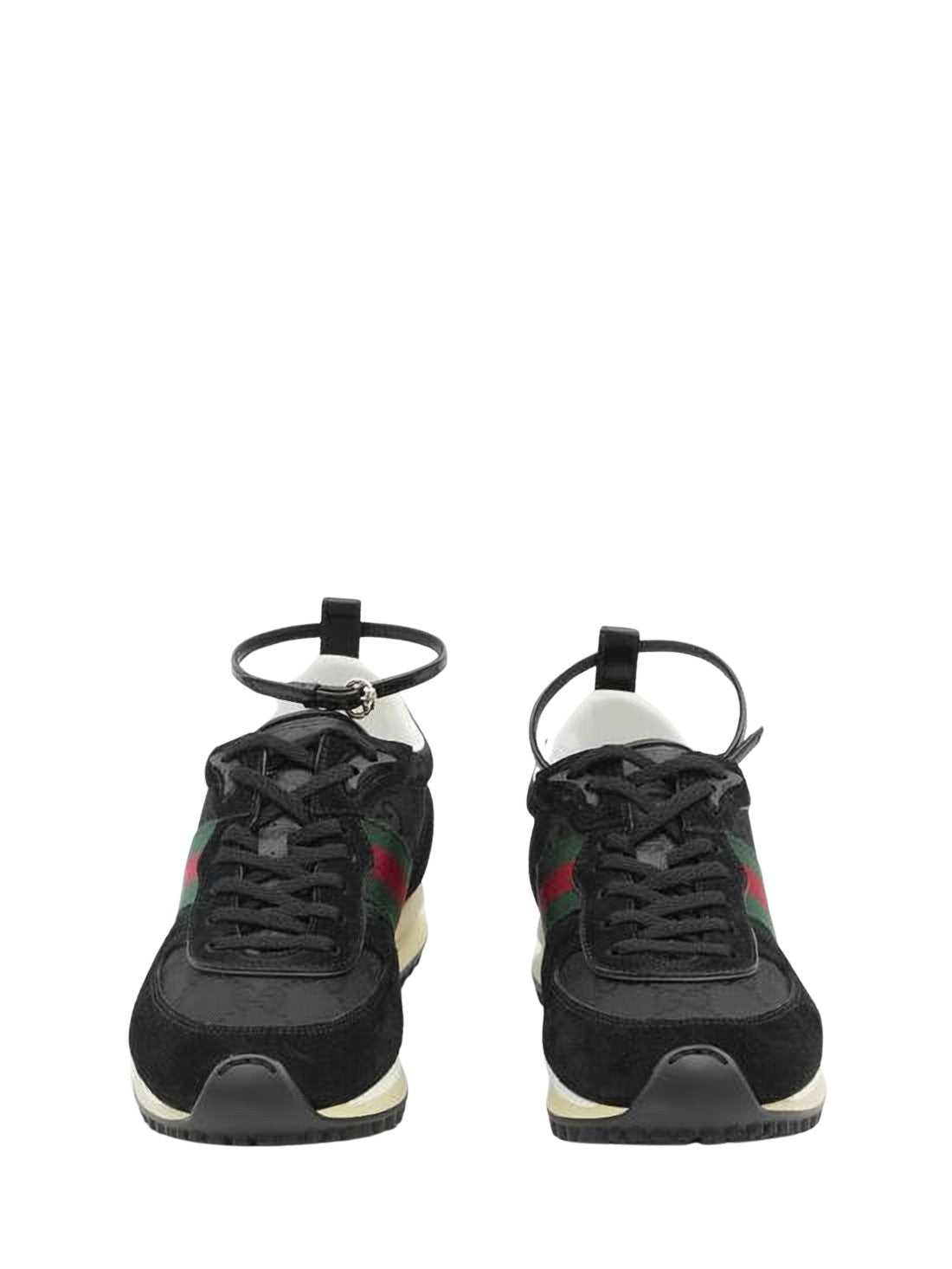 Low-Top Suede and Nylon Sneakers