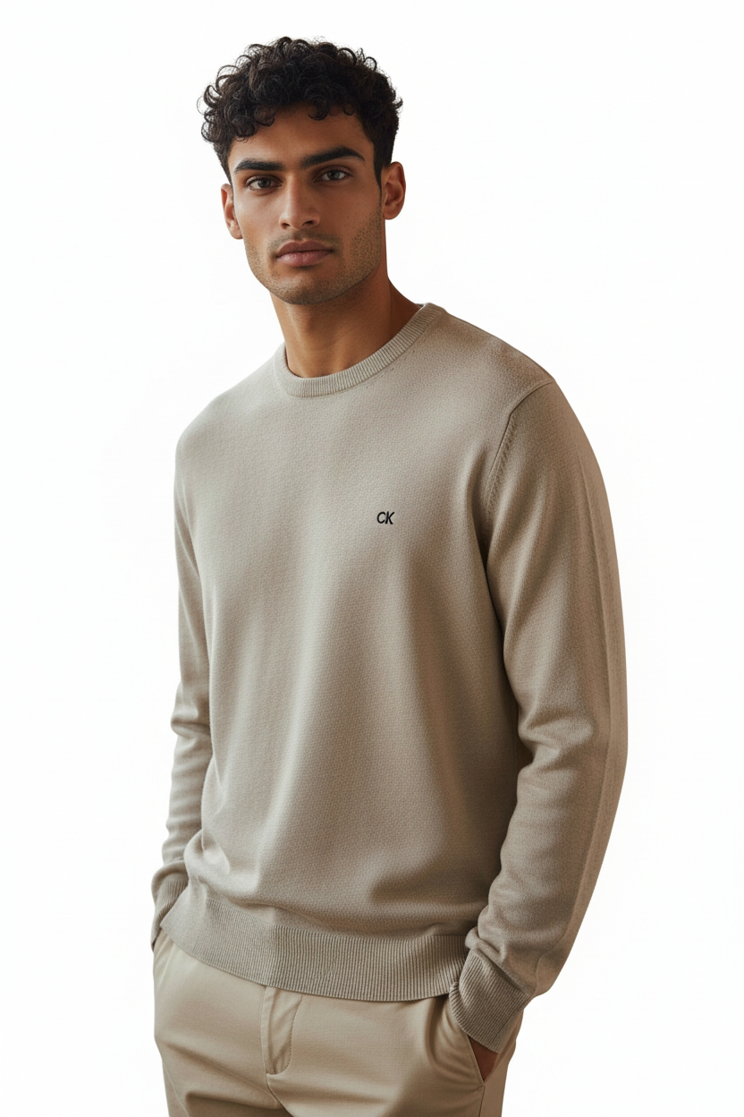 Long-Sleeved Knit Top in Organic Cotton