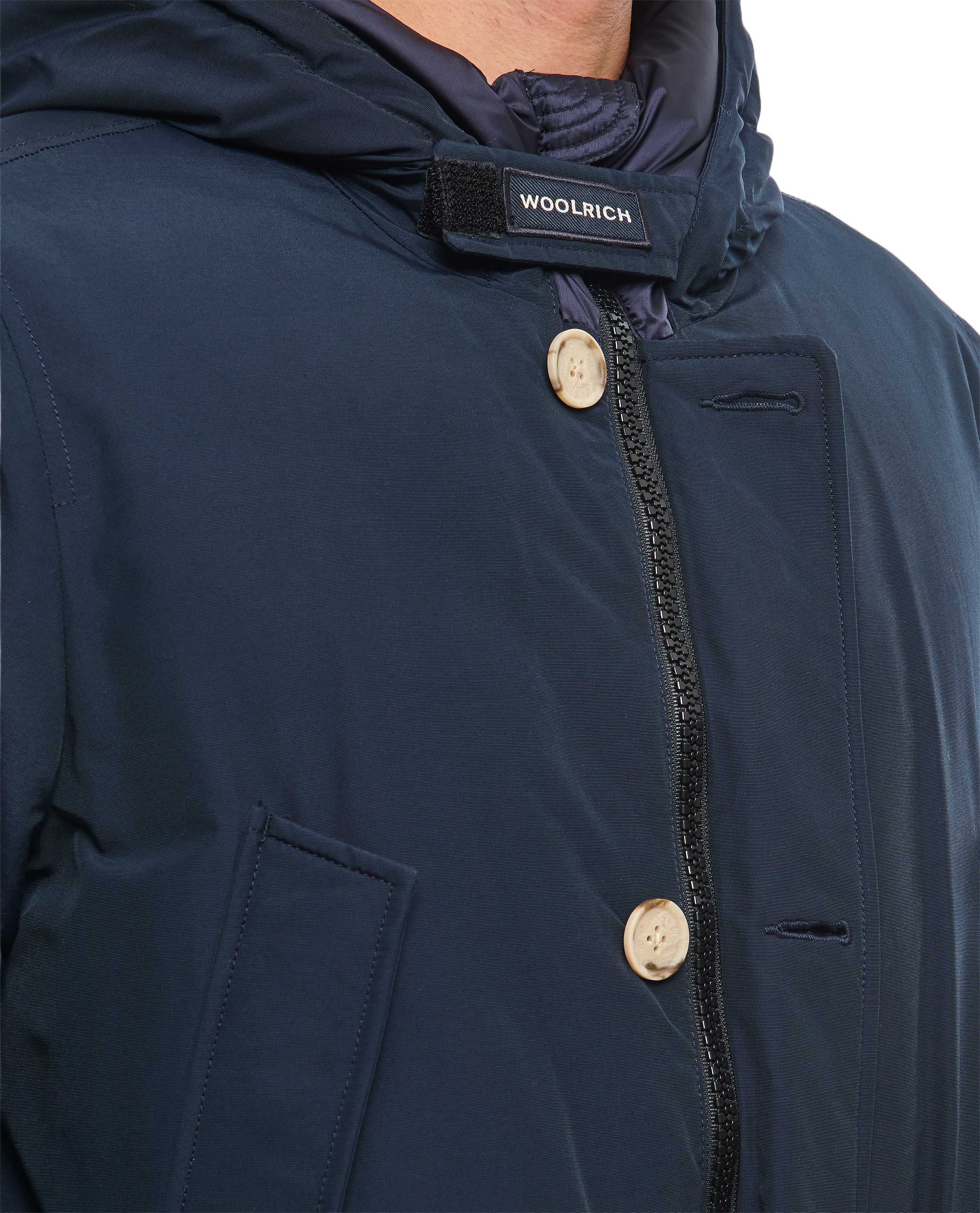 Functional Dark Blue Woolrich Parka