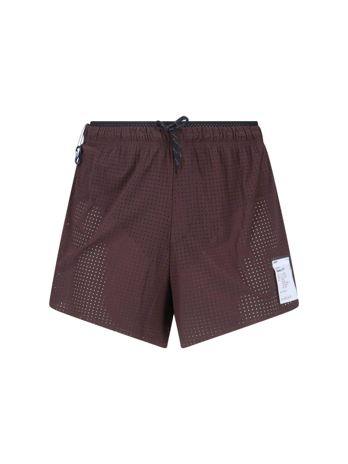 Brown Space-O Technical Perforated Shorts
