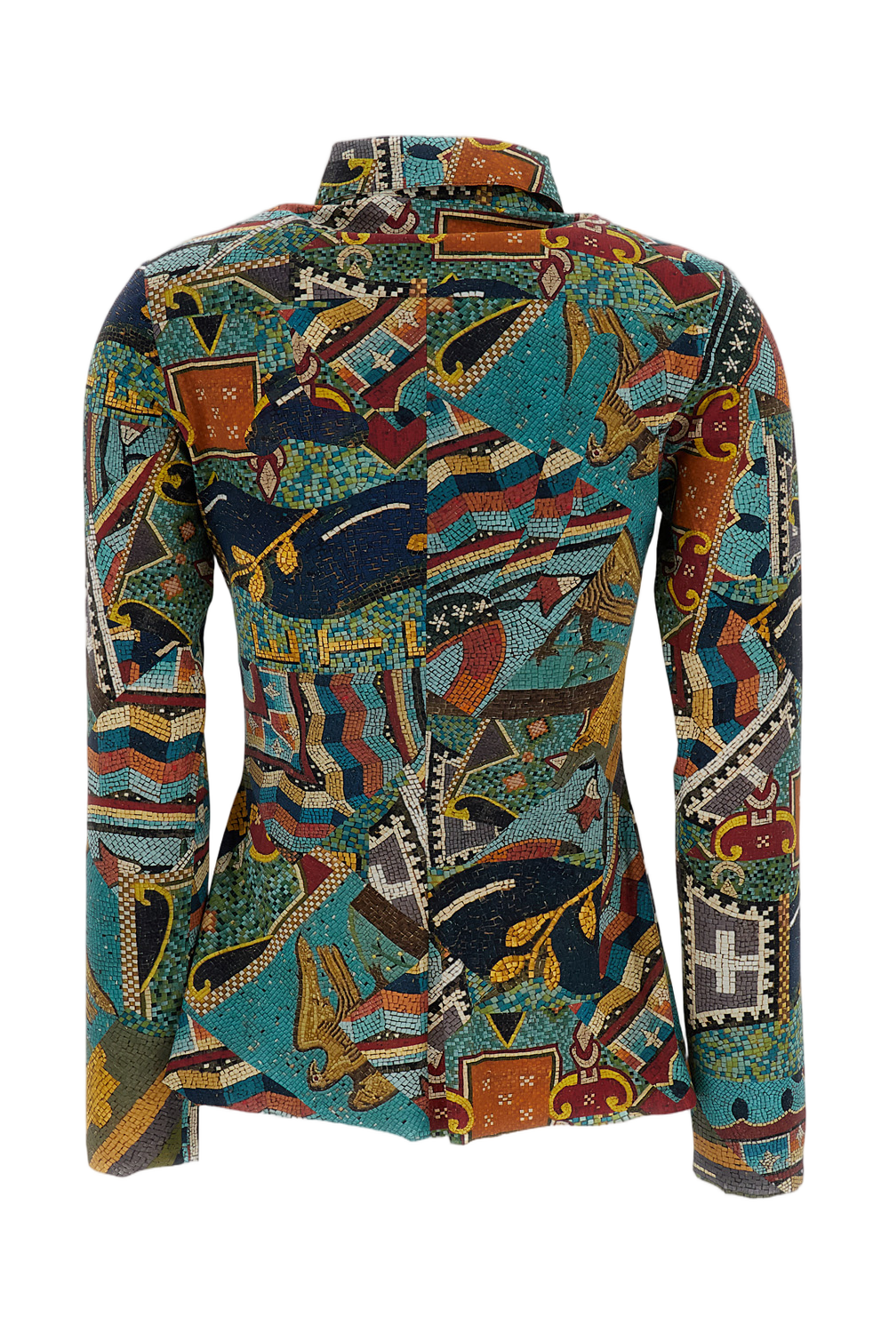 Multicolour Button-Down Shirt with Classic Collar