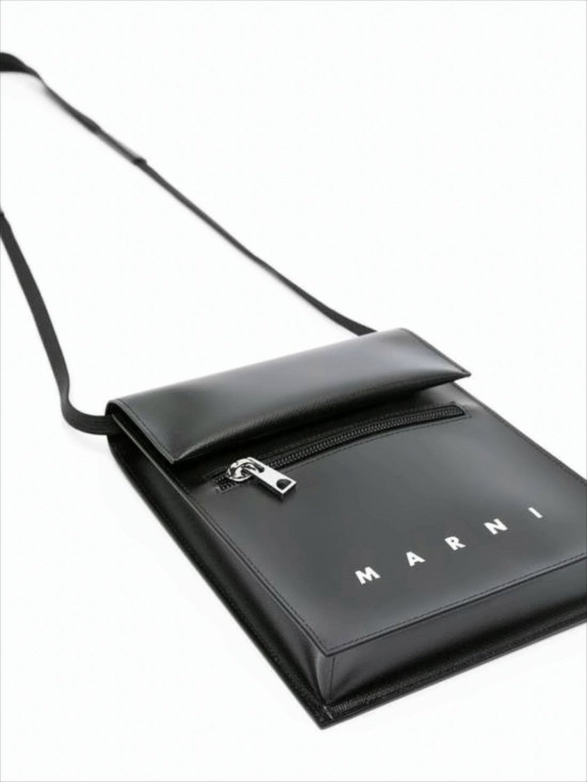 Rectangular Structured Crossbody Bag with Textured Finish