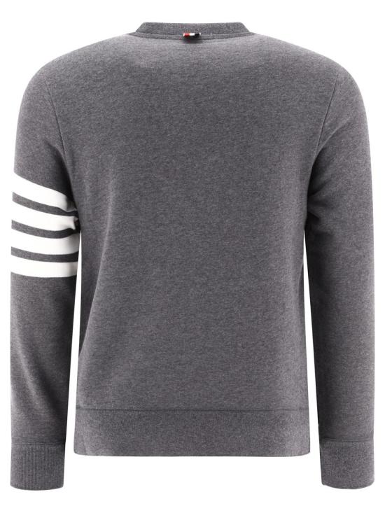 Crewneck Sweatshirt with Iconic Four-Bar Stripes