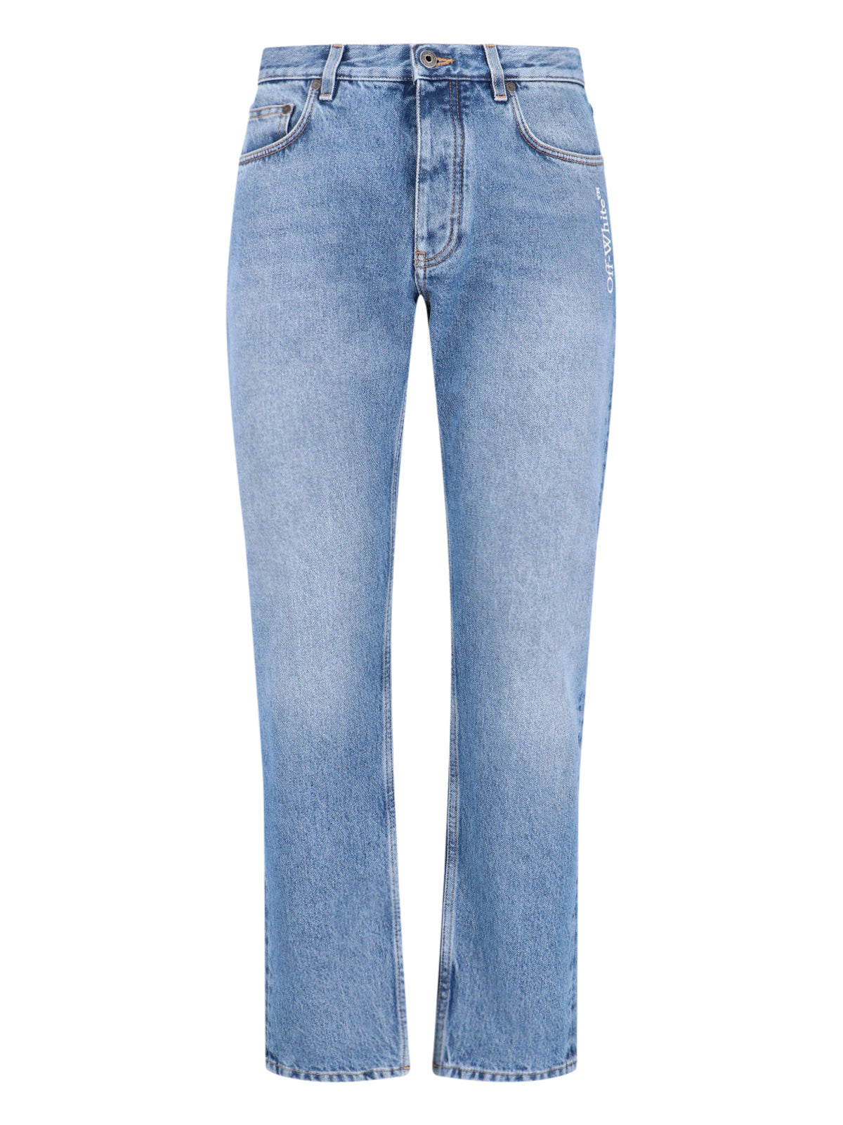 "Half-Arrow" Straight Jeans – Blue
