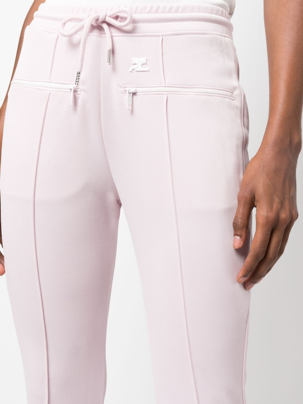 Flared Trousers with Logo Patch