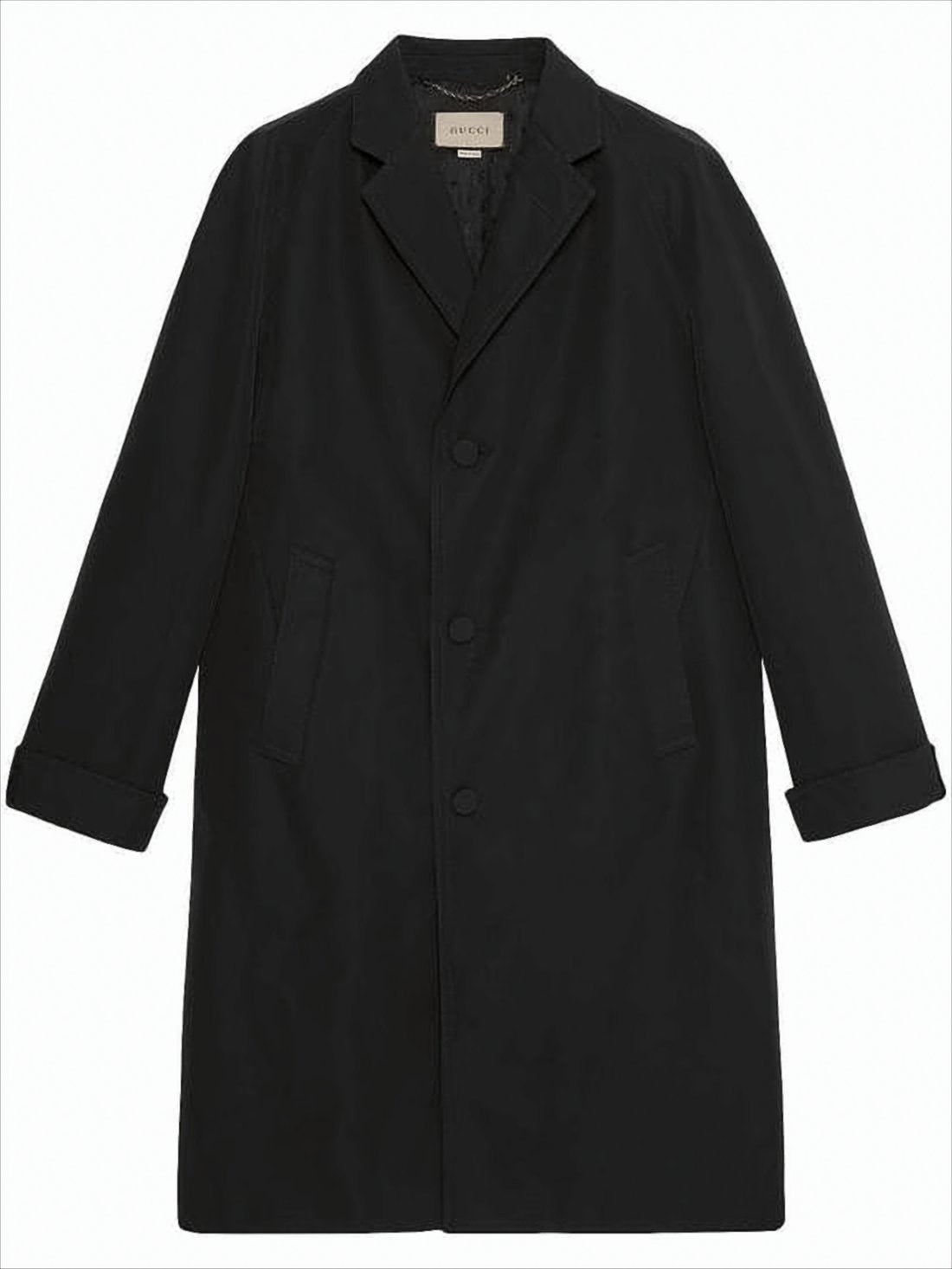 Tailored Black Coat with Notched Lapel