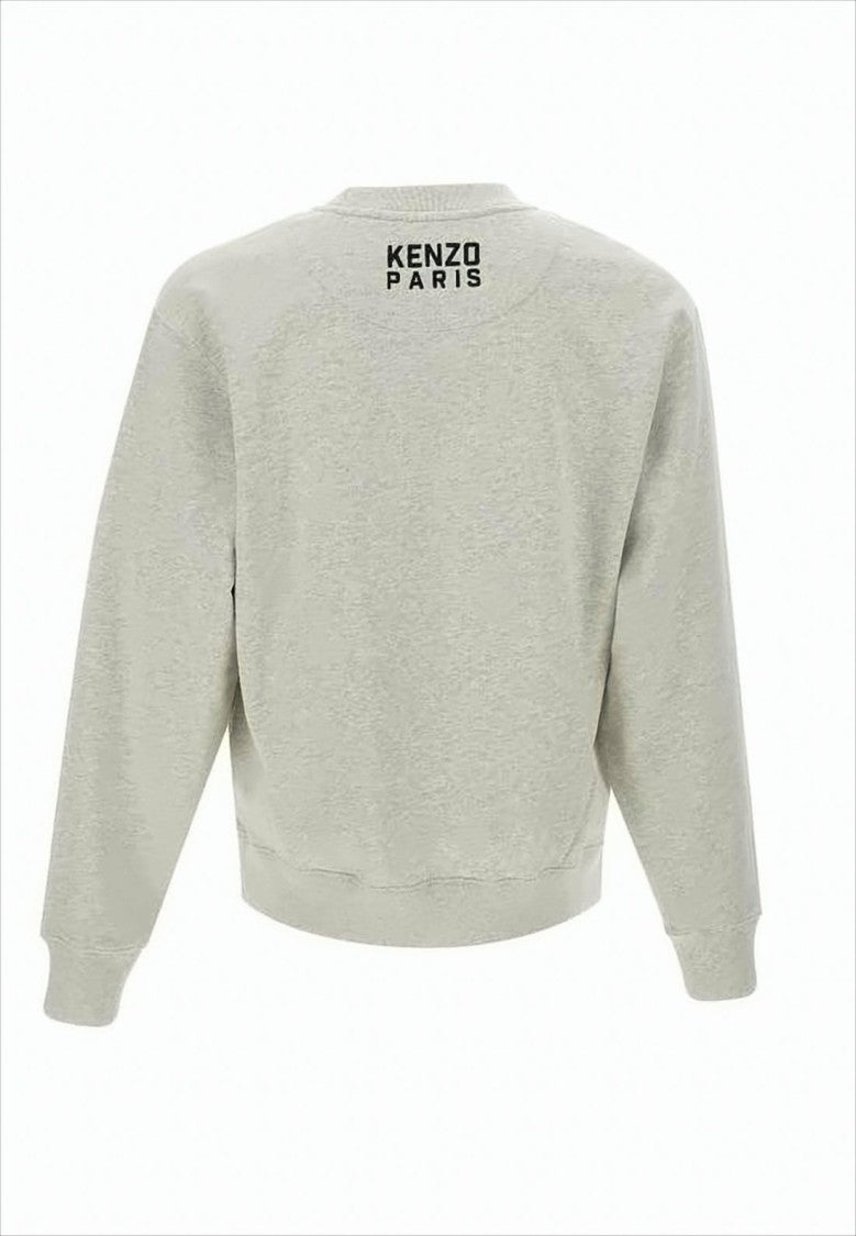 Relaxed Fit Long-Sleeve Sweatshirt with Bold Tiger Graphic