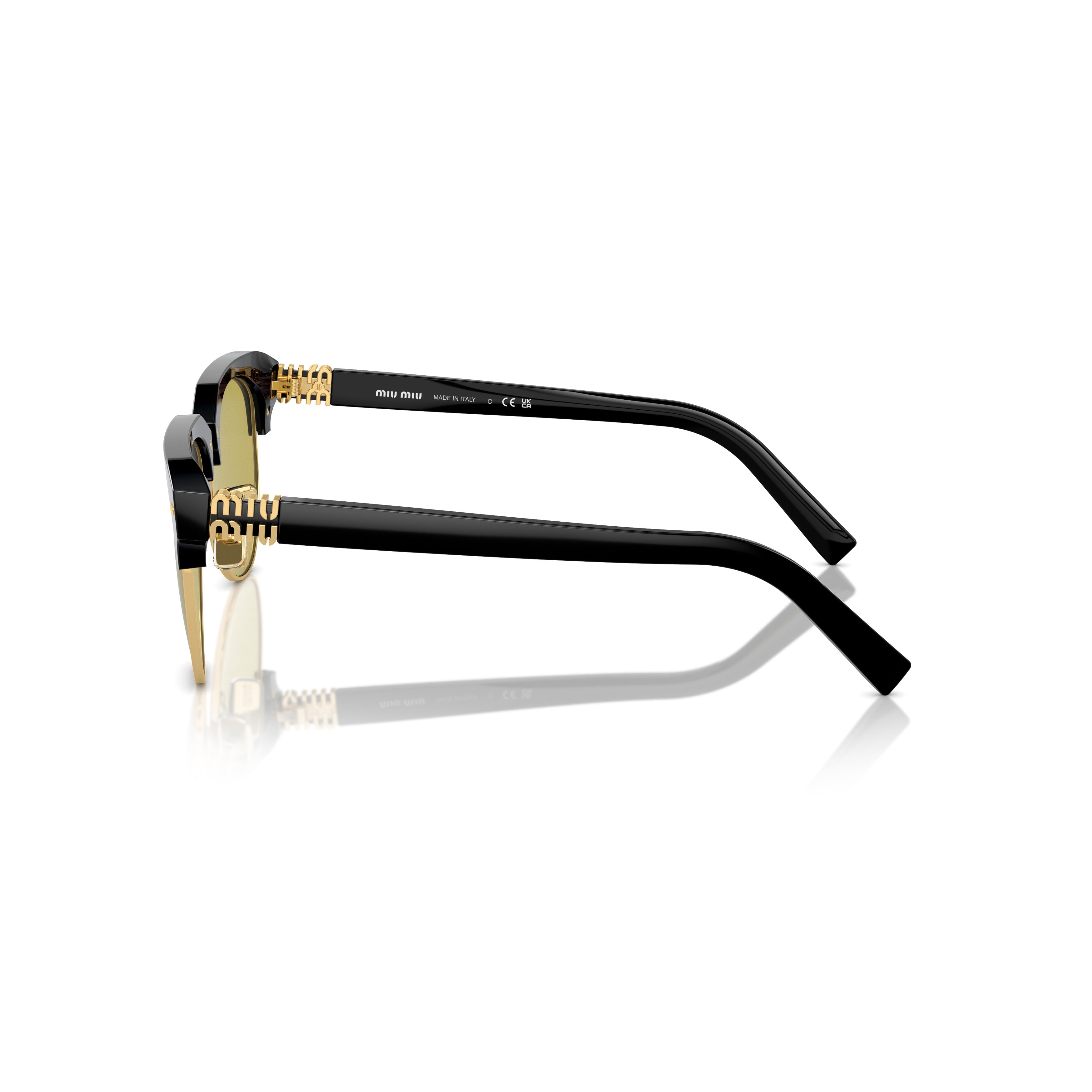 0mu 09zs Bold Half-Rim Sunglasses