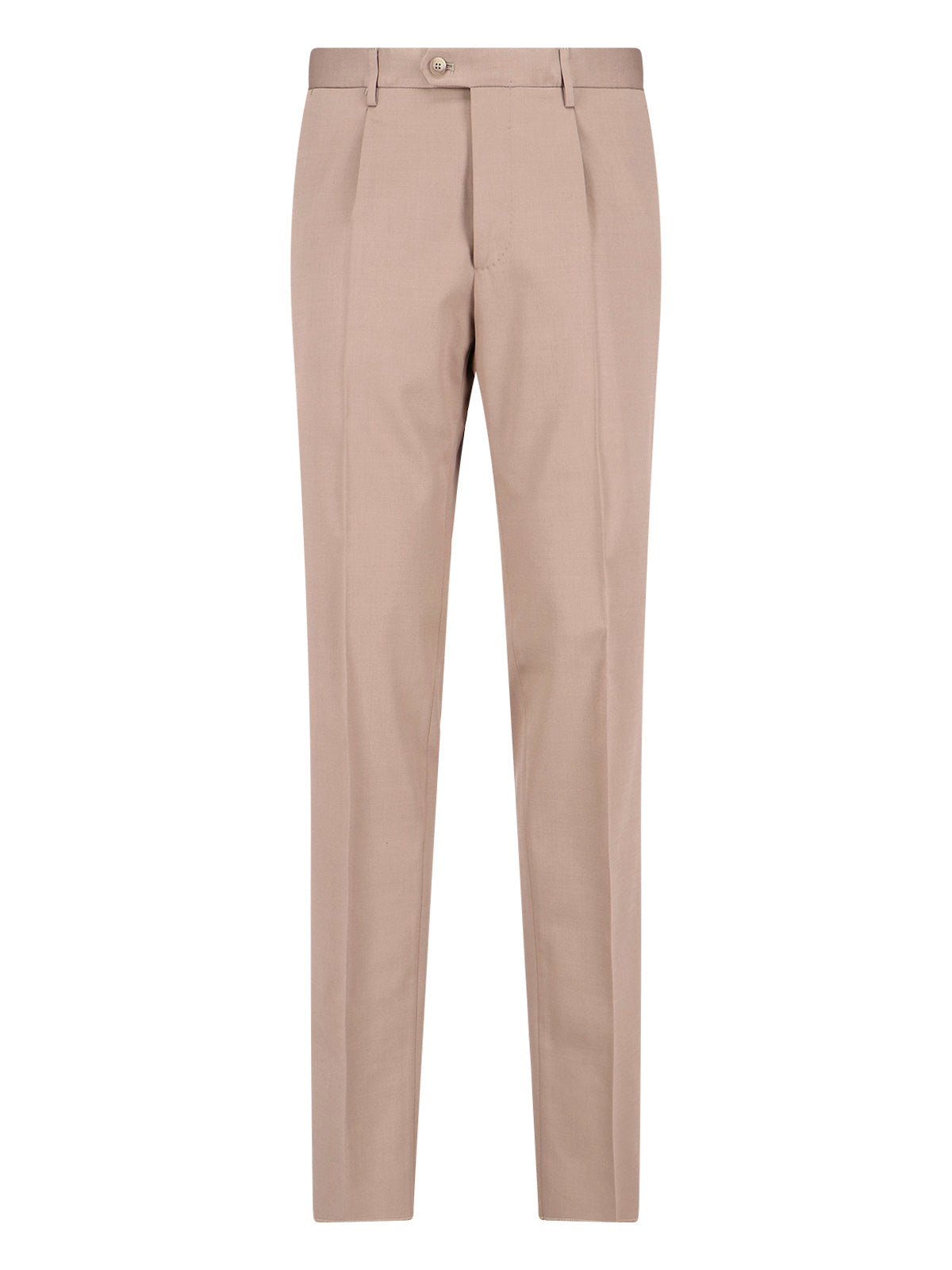 Beige Dress Shirt With Classic Collar And Button-Down Front