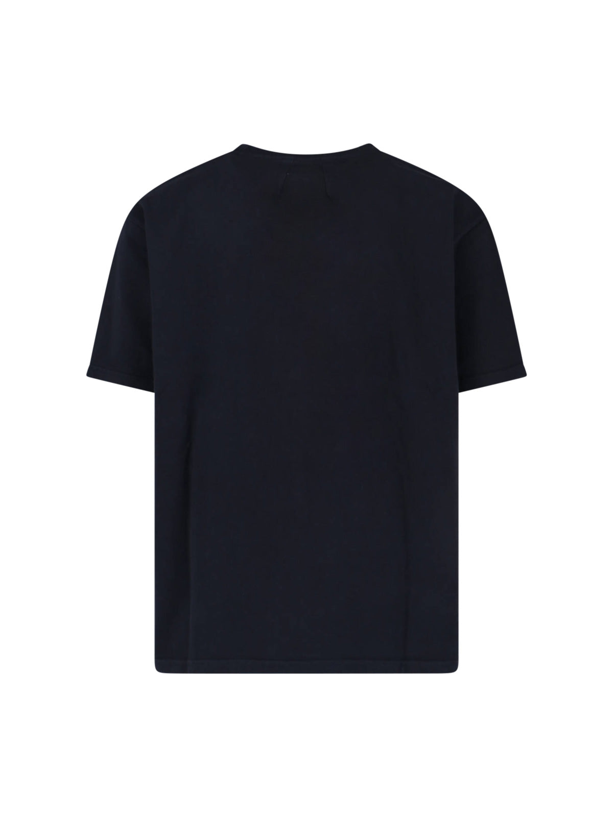 Classic Black T-Shirt With Crew Neckline And Short Sleeves