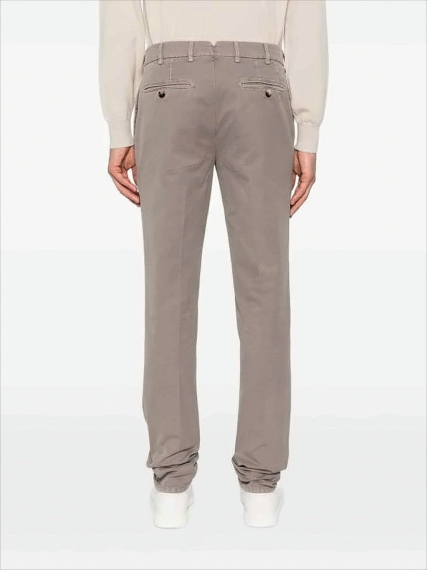 Tailored Straight Pants with Mid-Rise Waist