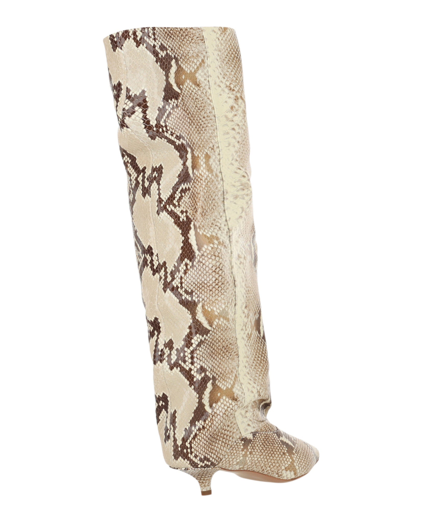 Ines Printed Python Knee-High Boots