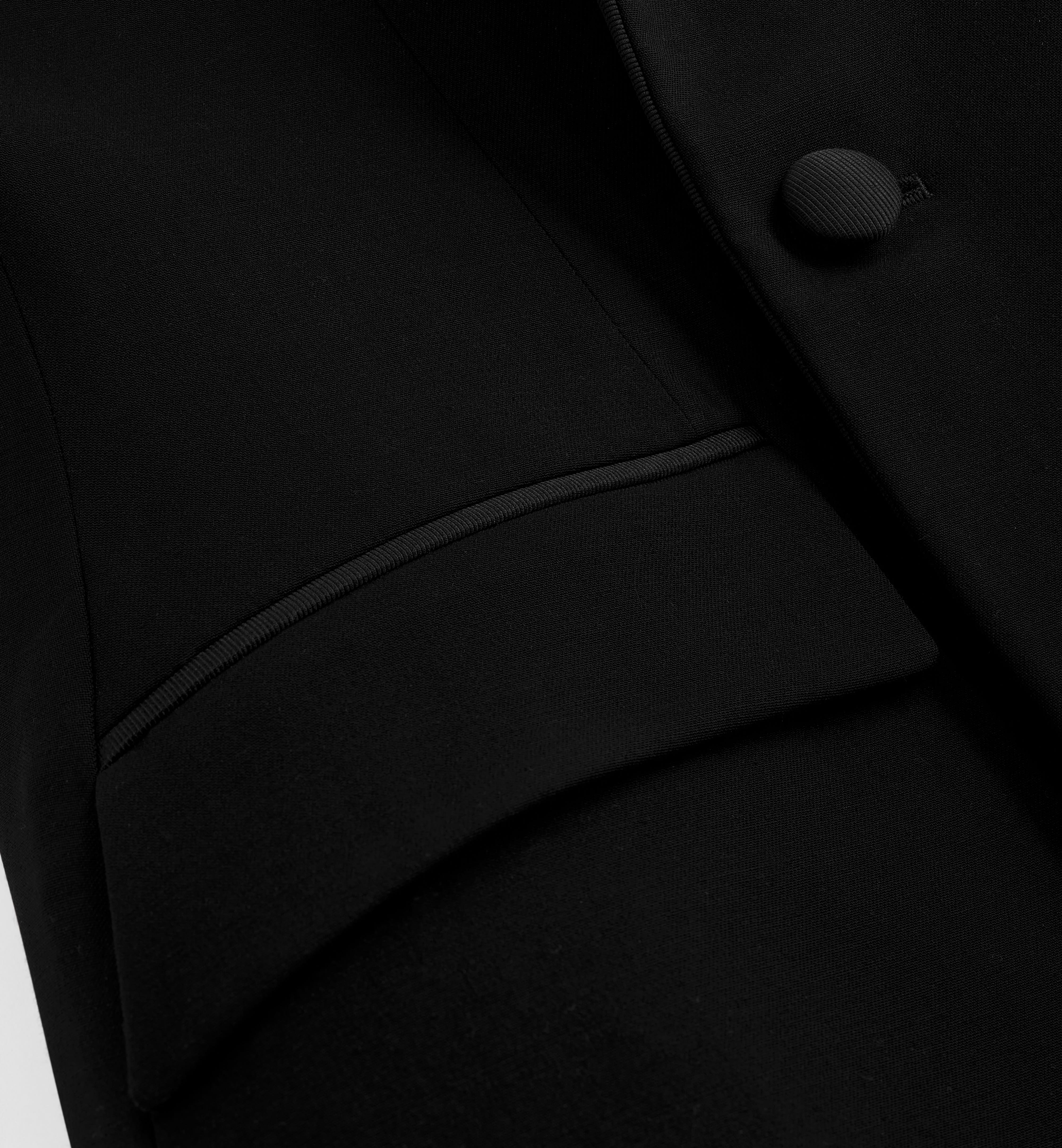 Double-Breasted Tailored Woven Jacket With Pointed Lapels