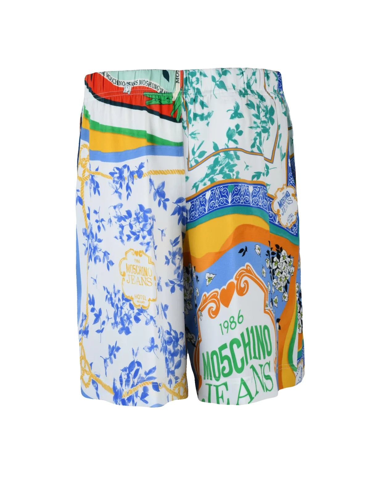 Multicolor Crêpe Viscose Women Bermuda Shorts