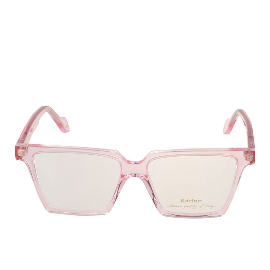 Fashion Light Oversized Pink Rectangular Sunglasses with Gold Accents