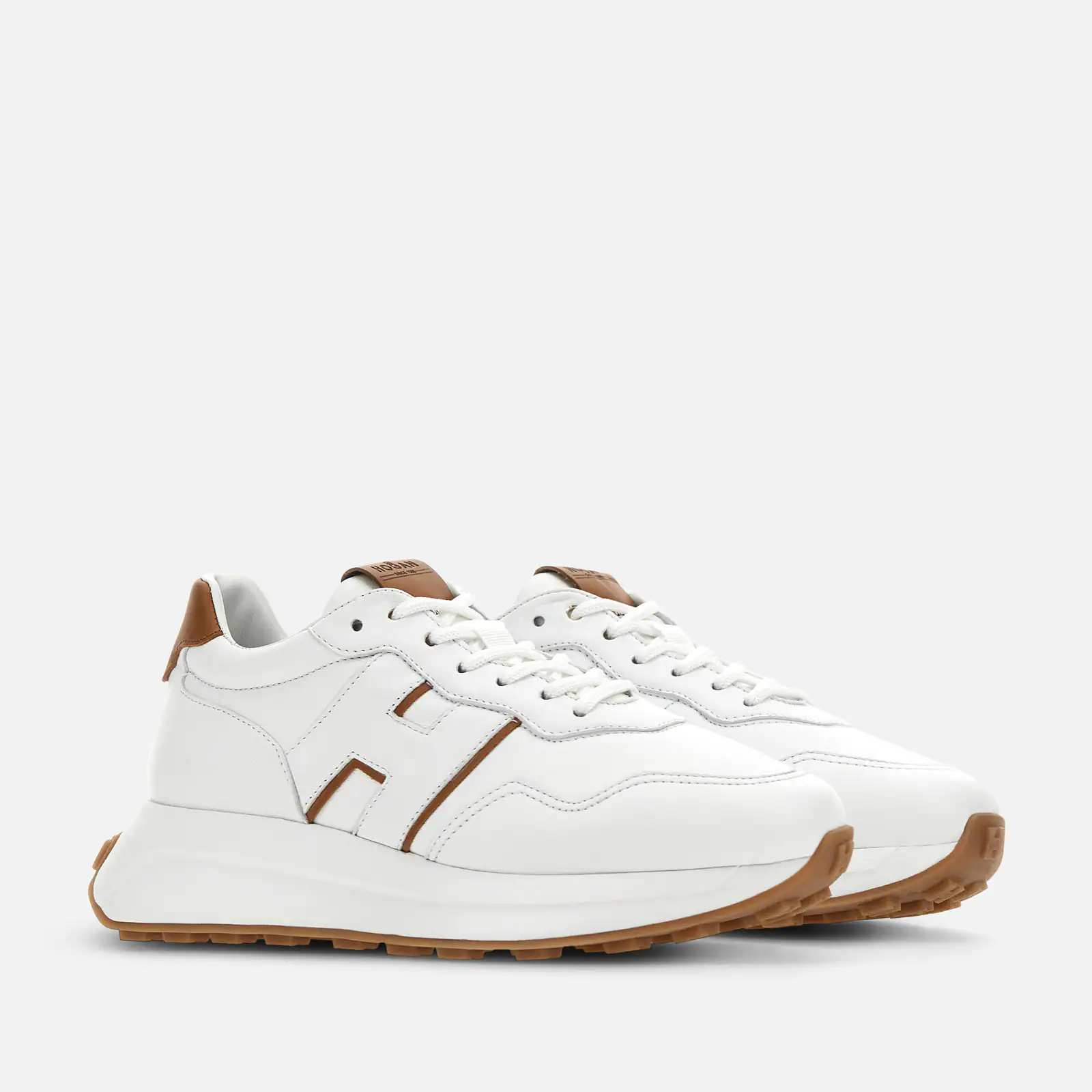 H641 H Patch Sneakers With Leather