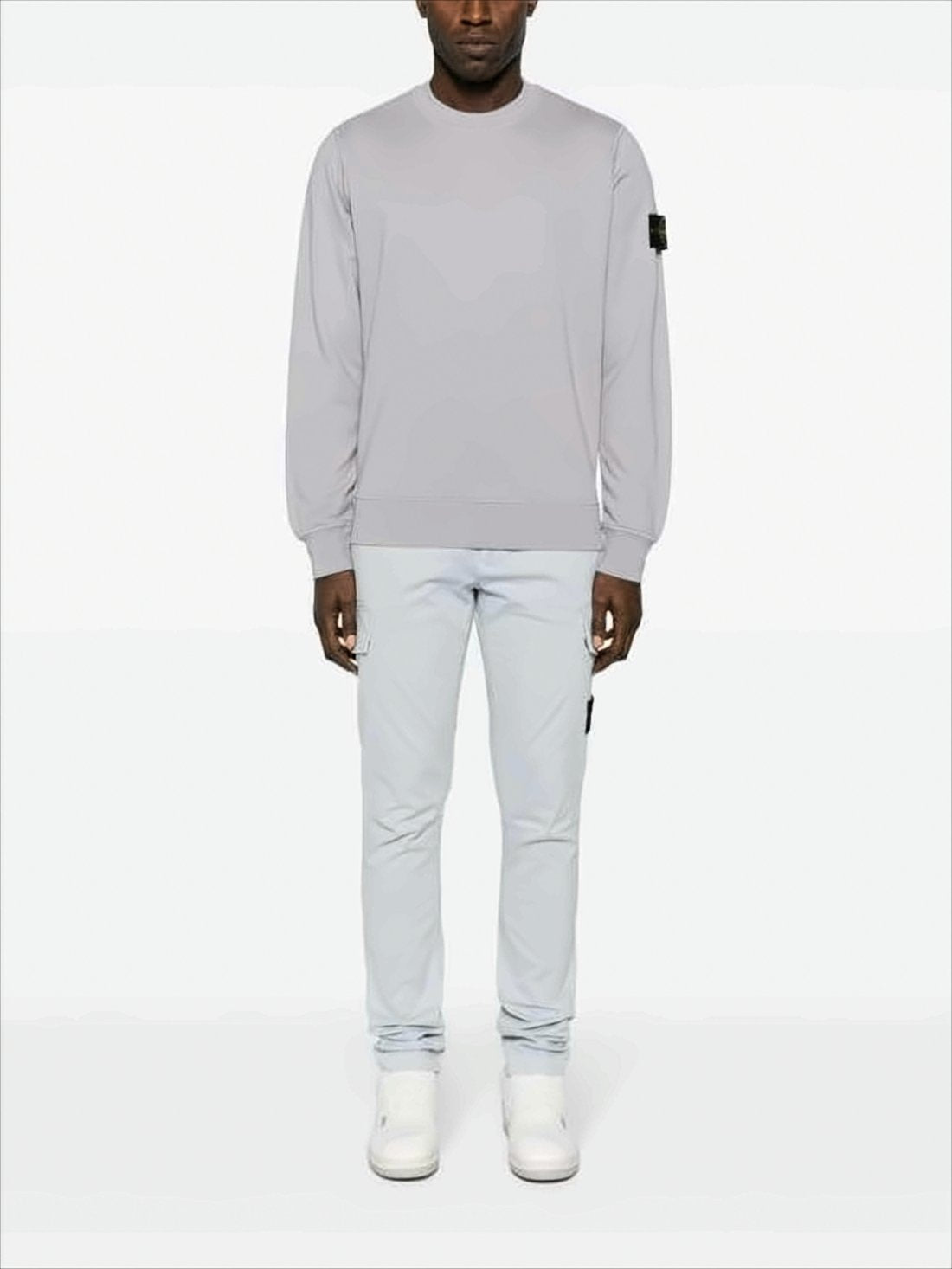 Crewneck Sweatshirt with Distinctive Patch Detail