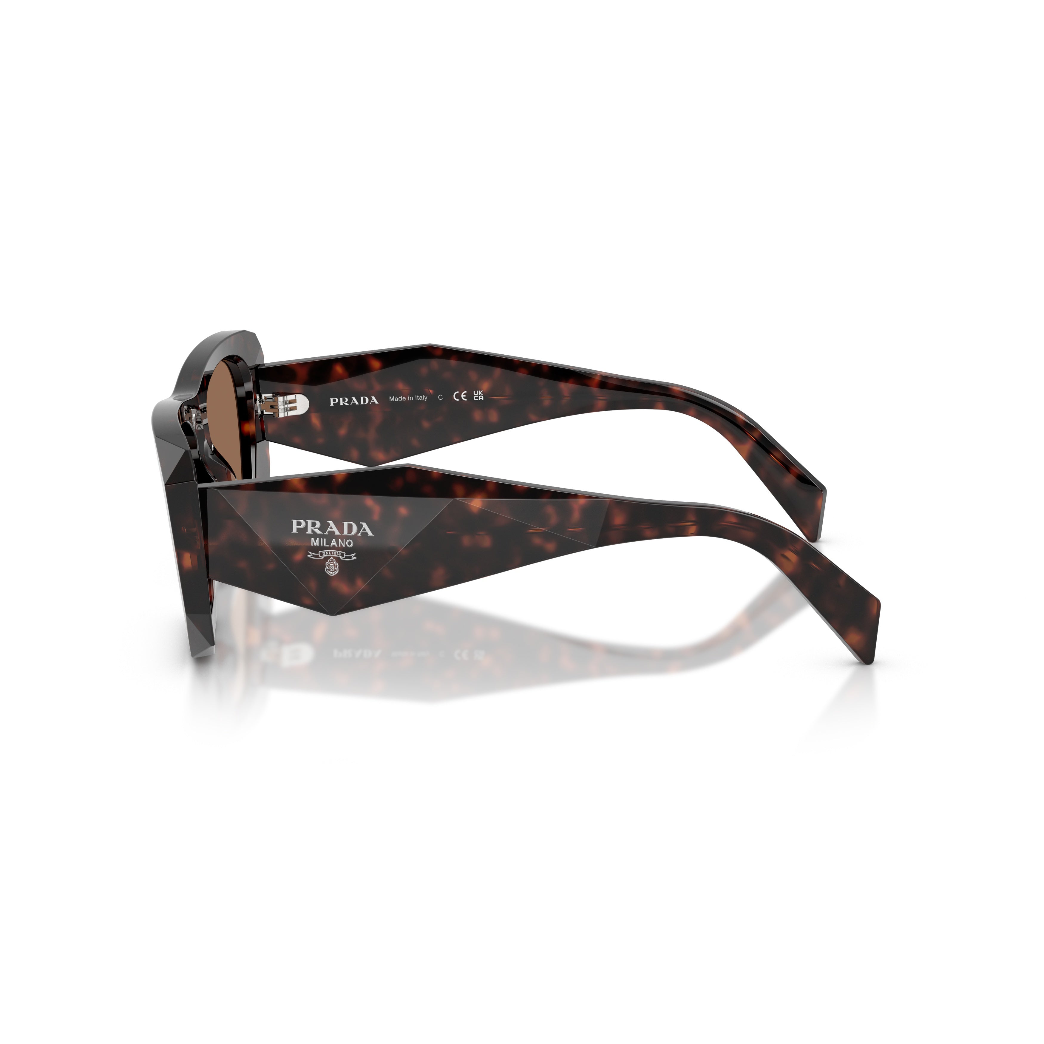 0pr B18s Oversized Geometric Frame Tortoiseshell Acetate Sunglasses