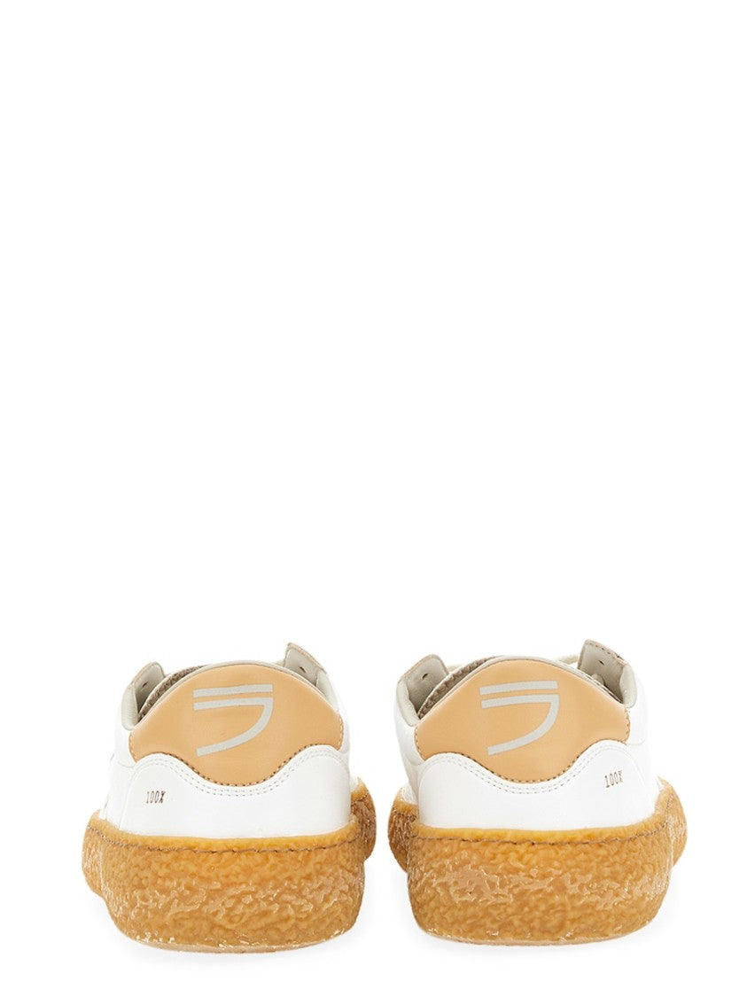 White Sneakers With Textured Details