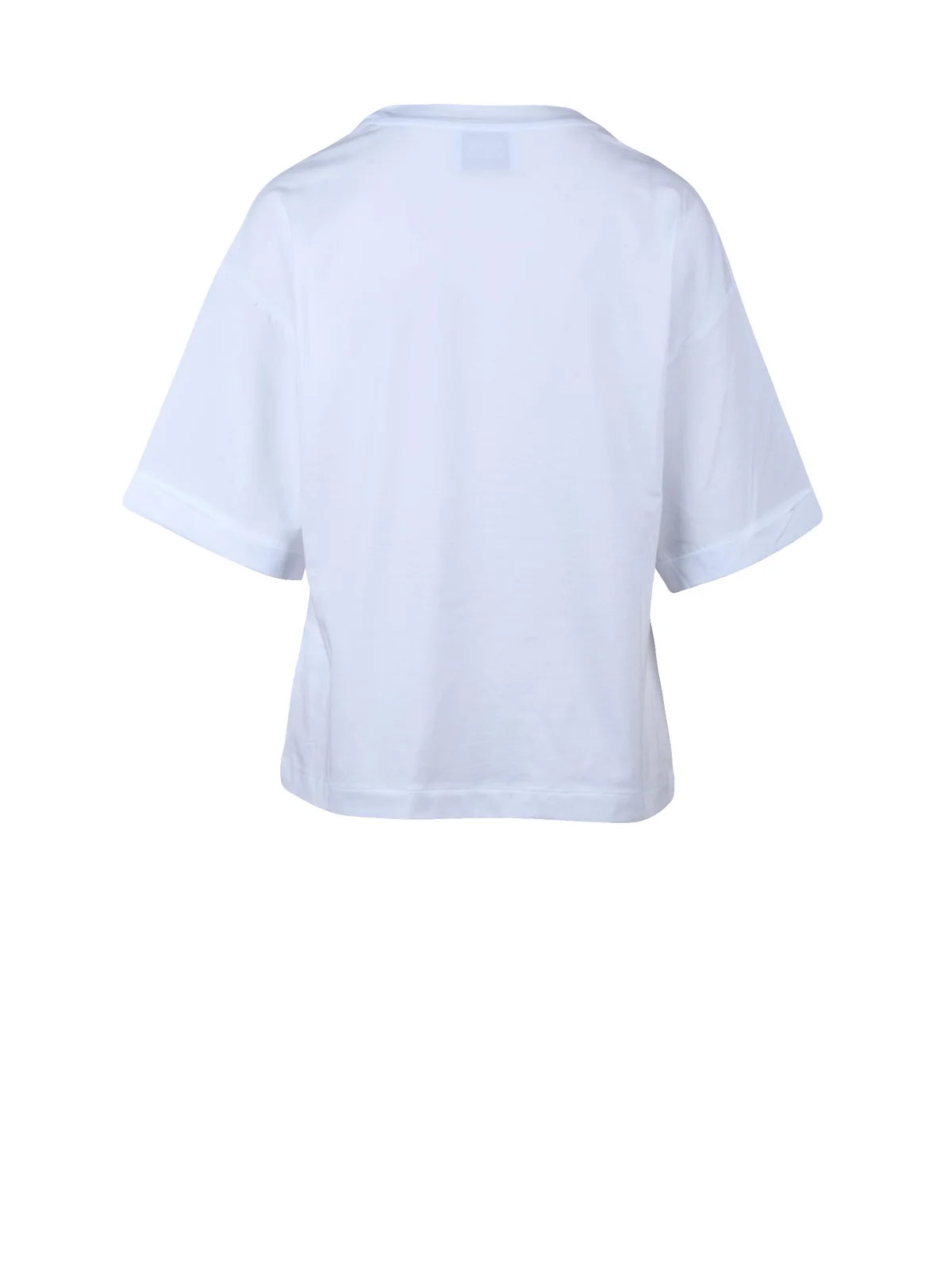 White Cotton Elastane T-shirt
