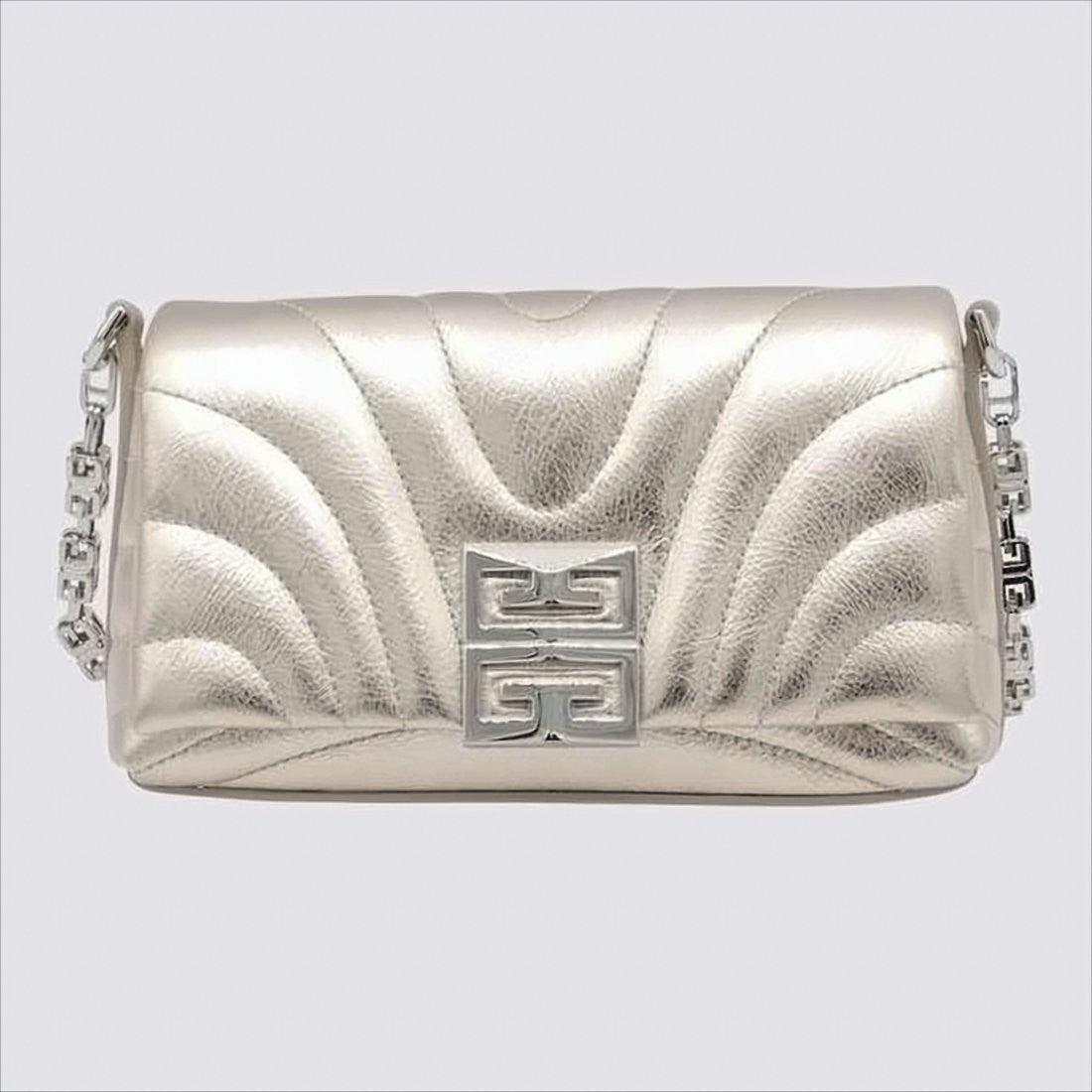 Metallic Quilted Calf Leather Shoulder Bag