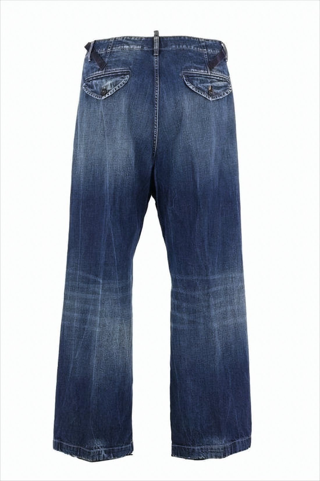 Relaxed Fit Distressed Denim Pants