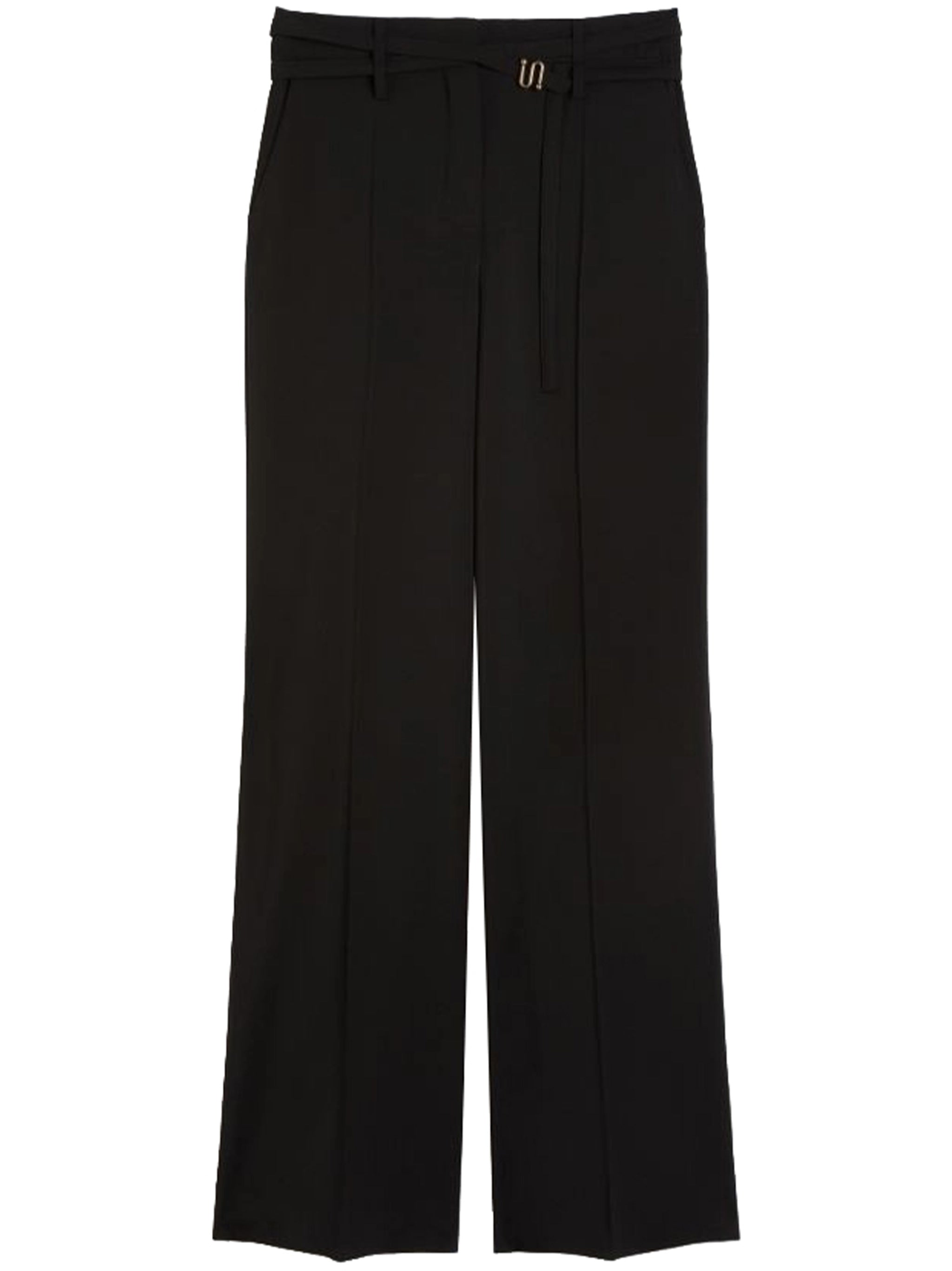Black Cera High-Waisted Wide-Leg Pants